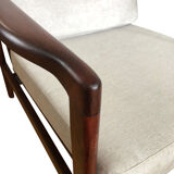 Light grey armchair by Zenon Bączyk for Swarzędzkie Furniture Factory, 1960s