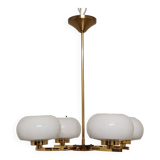 Lustre Arlus à 4 feux en laiton des années 50/60