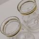 Vintage glasses with rose pattern