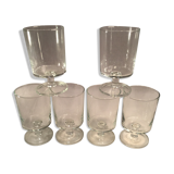 6 glasses vintage