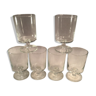 6 verres vintage