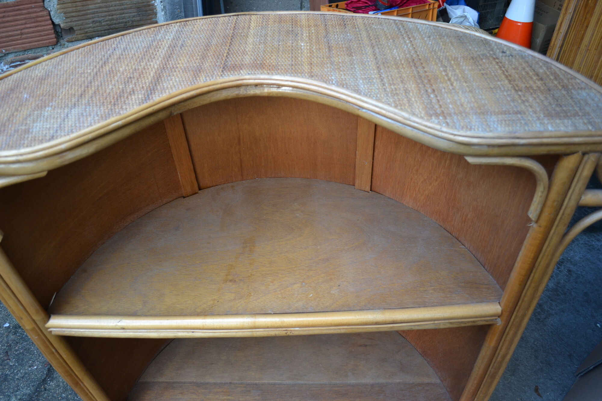 Bar vintage rattan and bamboo of the year 50 / 60's