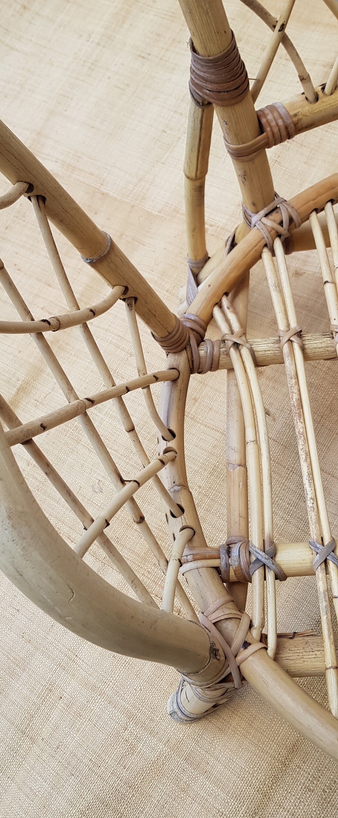 Chair in rotin living room or garden