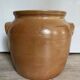 Brown stoneware jar pot