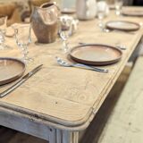 Old farmhouse table in elm