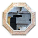 Miroir octogonal travertin années 70