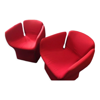 Fauteuils bloomy design Patricia Urquiola pour Moroso