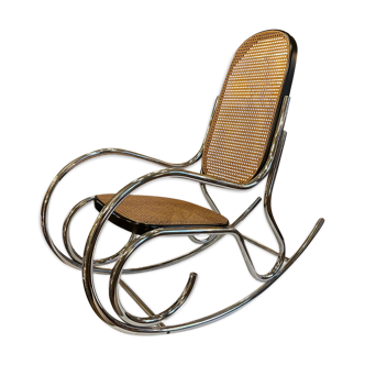 Rocking chair en tube chromé
