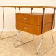 Bureau moderniste tchécoslovaque en chrome et bois, années 1950, Europe