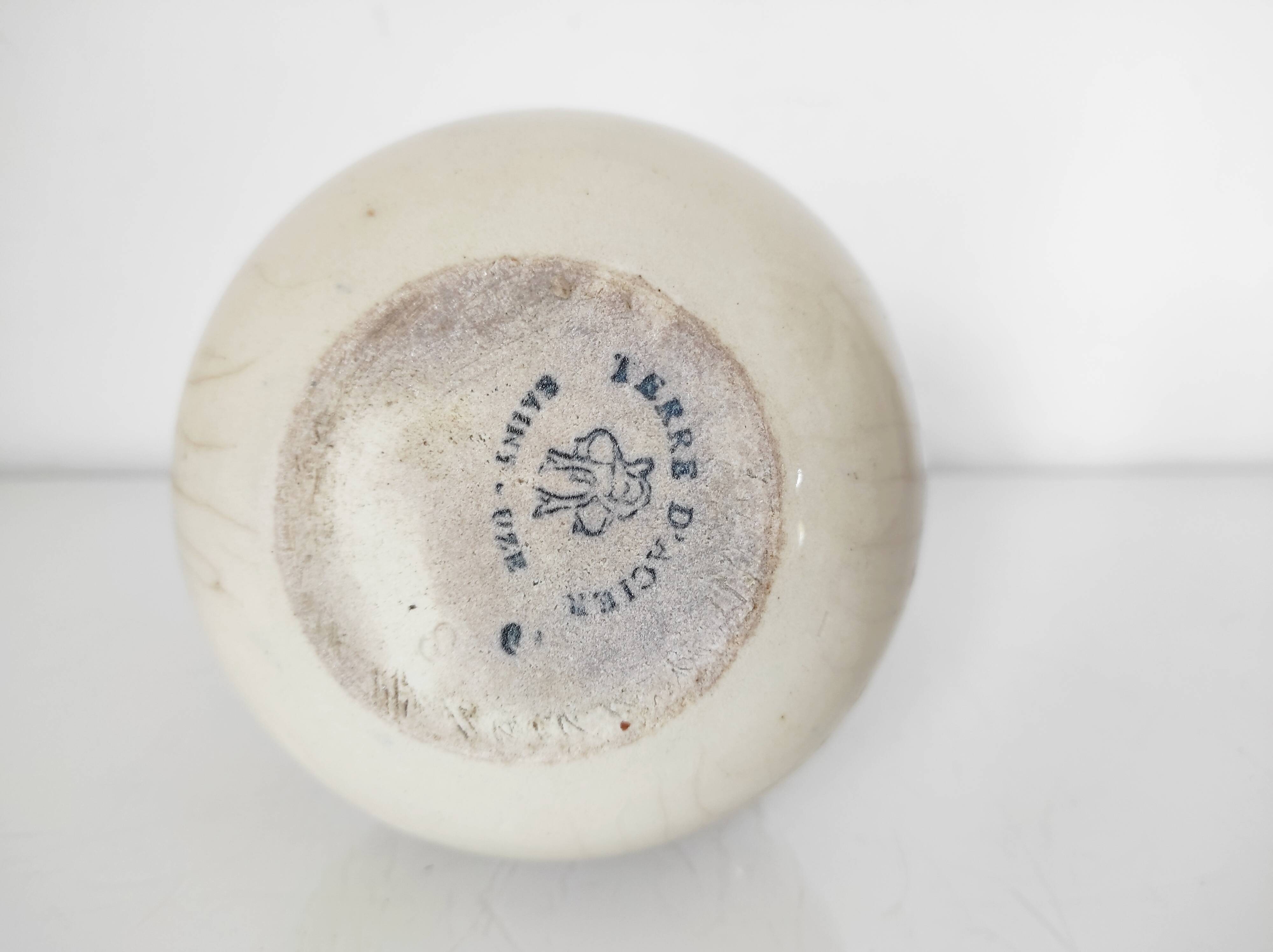 Vase, cruche Saint Uze en faïence "terre d'acier"