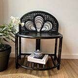 Wicker rattan console side table