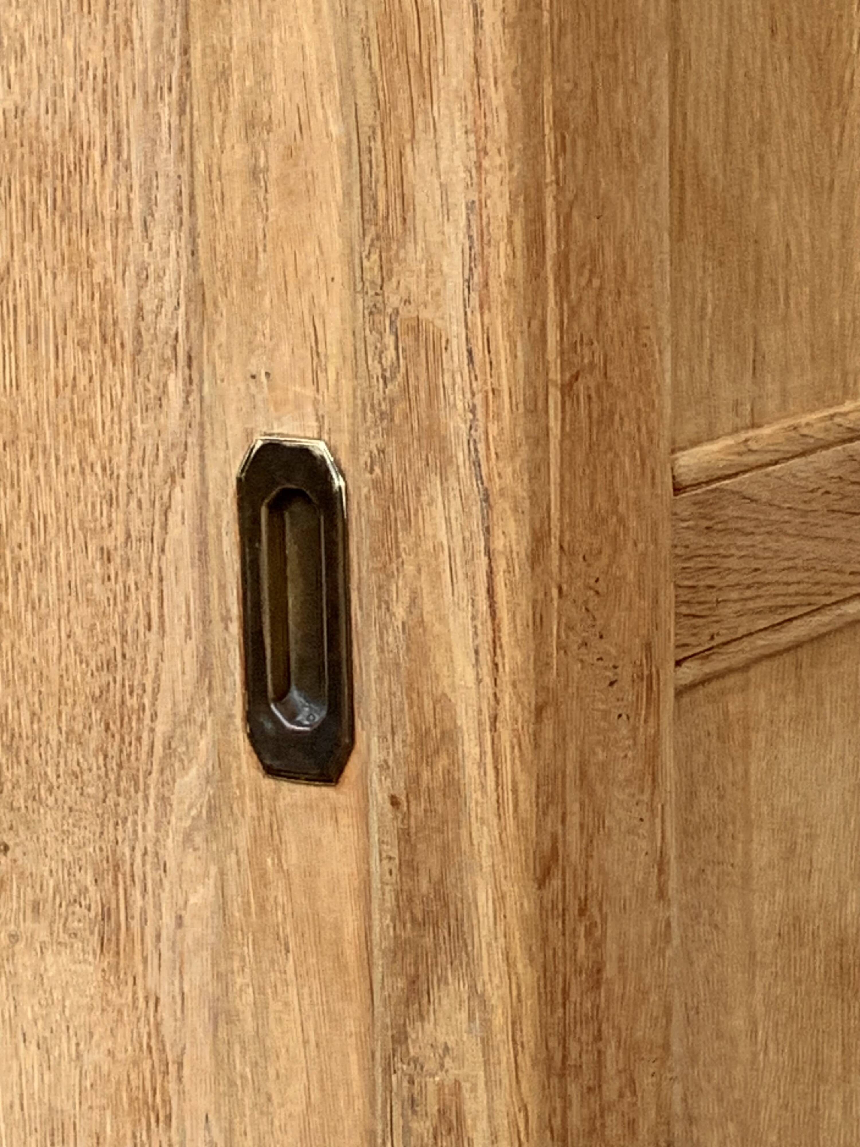 Parisian art deco wardrobe sliding doors solid raw oak