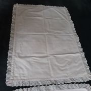 Old baby bed linen adornment
