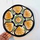 St Jean de Bretagne 1960s French ceramic oyster dish mid century style