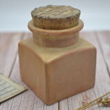 Large glazed terracotta pot with original cork lid
