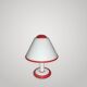 Beautiful Vintage Murano White Mushroom Table Lamp