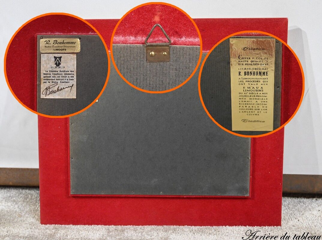 Painting Enamelled after C.Jalabert, signed R.Bonhomme – 1950