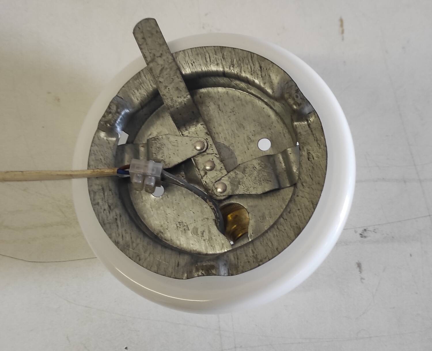 Opaline globe ceiling/wall light 15 cm - 50s/60s