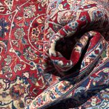 Grand tapis d'Orient Ancien Persan Iran Ispahan - Dim: 4.17 X 3.15 Mètres