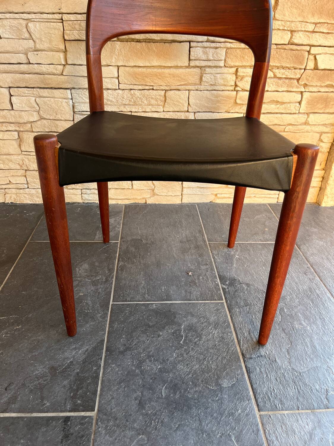 Vintage Scandinavian chair from the 1960s, teak Niels Otto Møller chair.