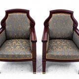 A pair of armchairs, Northern Europe, circa 1870.