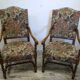 Fauteuils ancien avec pouf