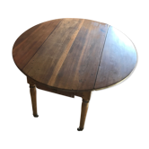 Foldable wooden round table