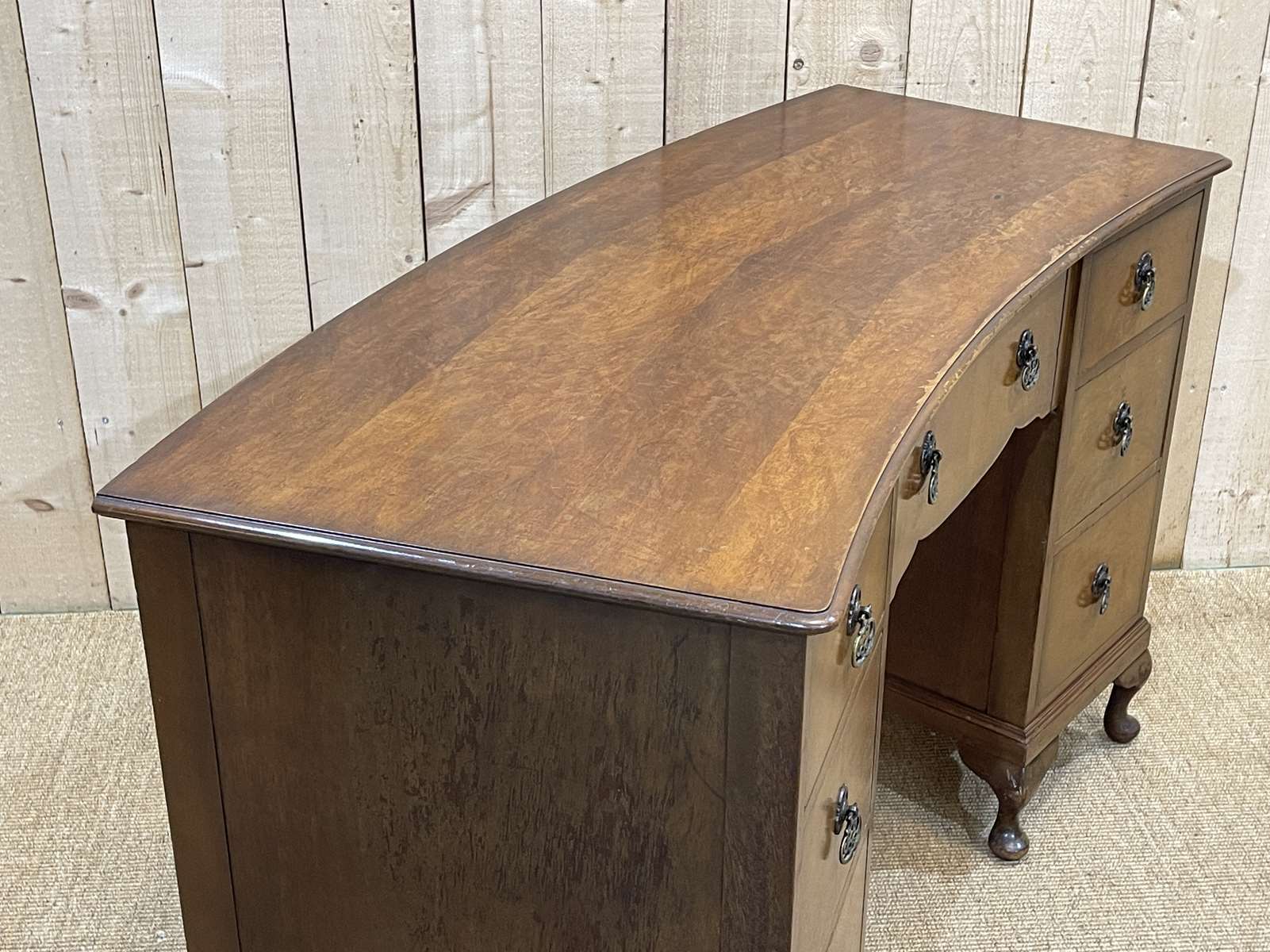 English walnut desk from the 1950s