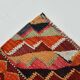 Tapis de couloir Kilim vintage tissé à la main