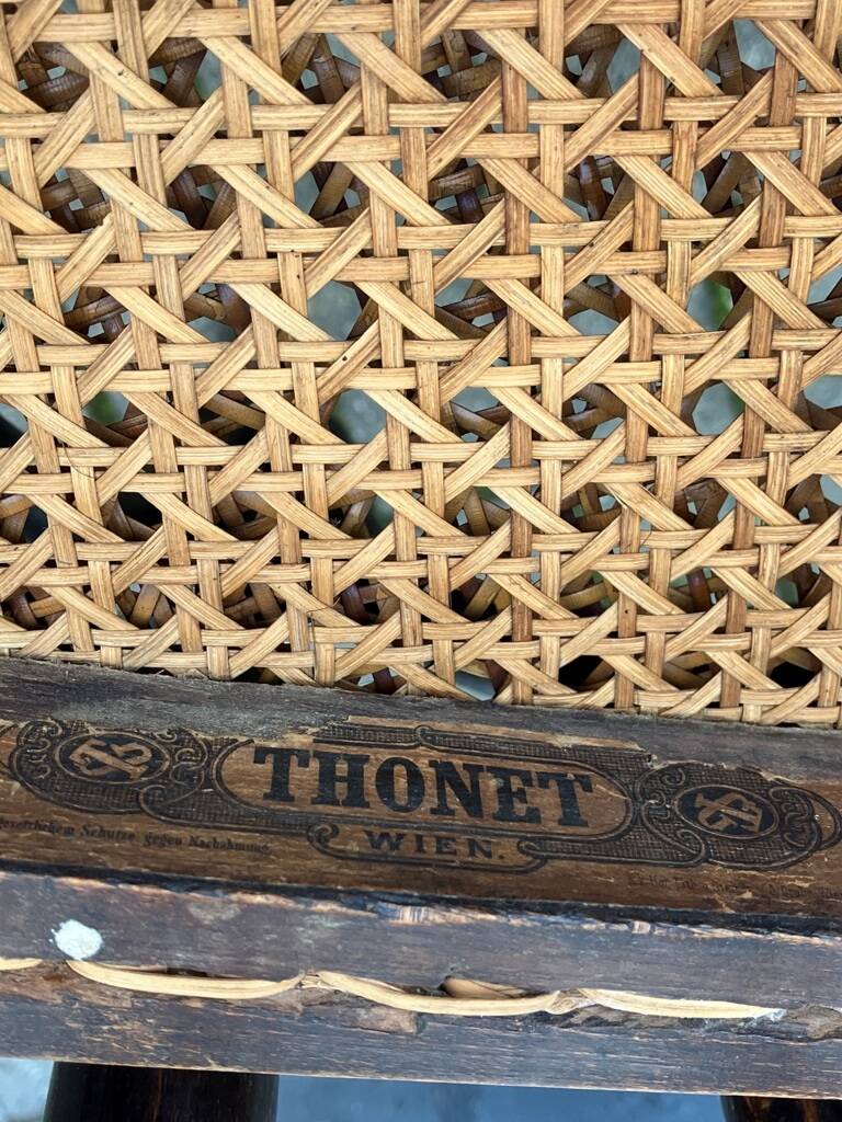4 Thonet and Fischel bistro chairs