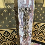 Selette gaine en marbre et bronze