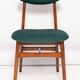 Green velvet Mid-Century chair designed by Rajmund Hałas, Poland, 1960s.