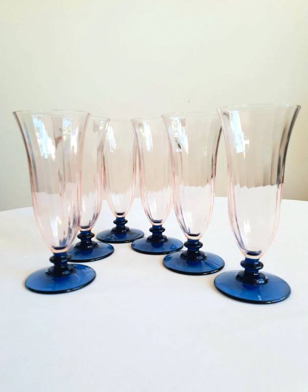 Champagne flutes, Italy, 1970s