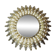 Large Italian sunburst wall mirror in gilded metal, 1960s-70s.