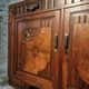 French Art Deco walnut sideboard with marble top (1930s)