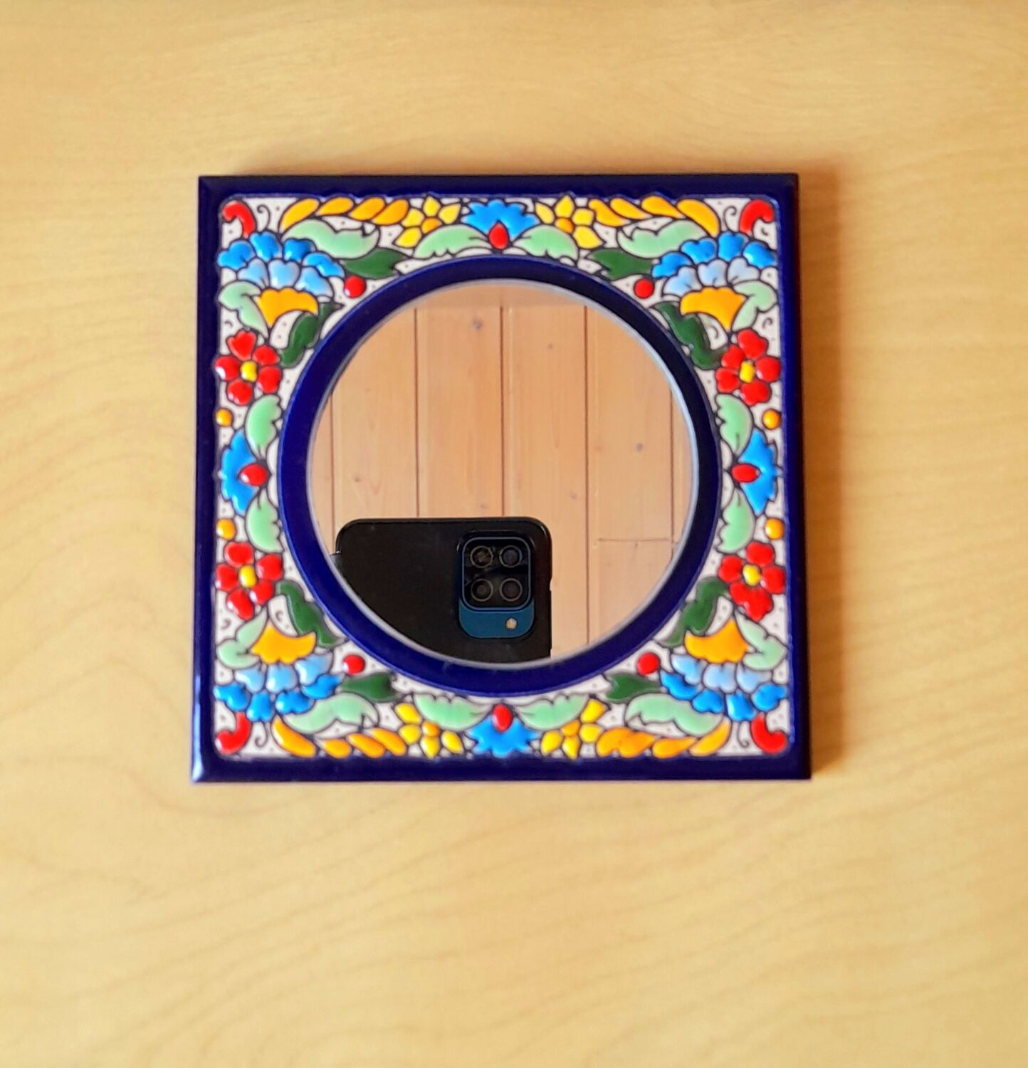 Set of 3 Artecer mirrors in cloisonned enamels