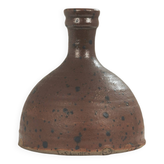 Stoneware soliflore vase by Gustave Tiffoche