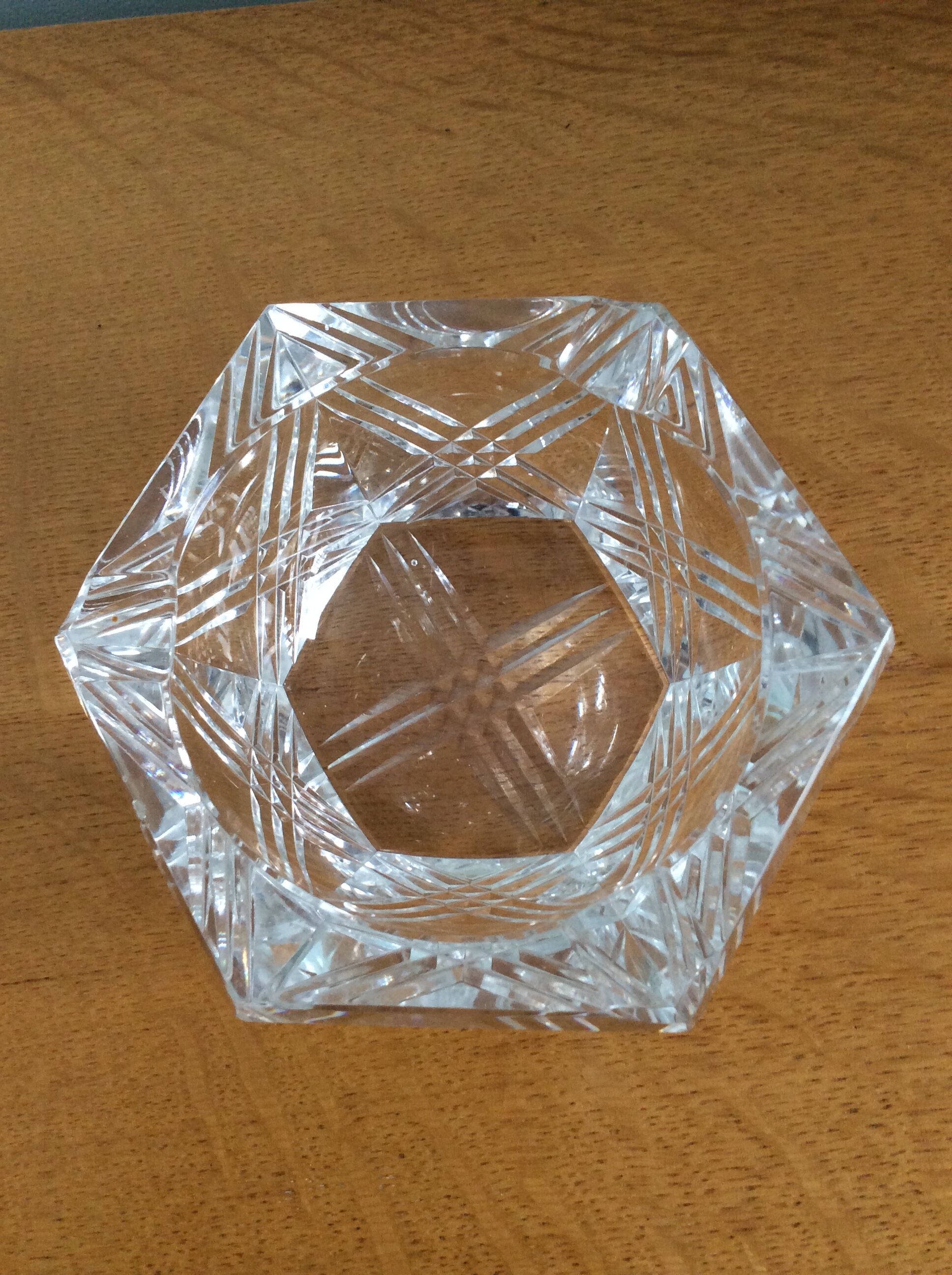 Vintage crystal ashtray Val St Lambert