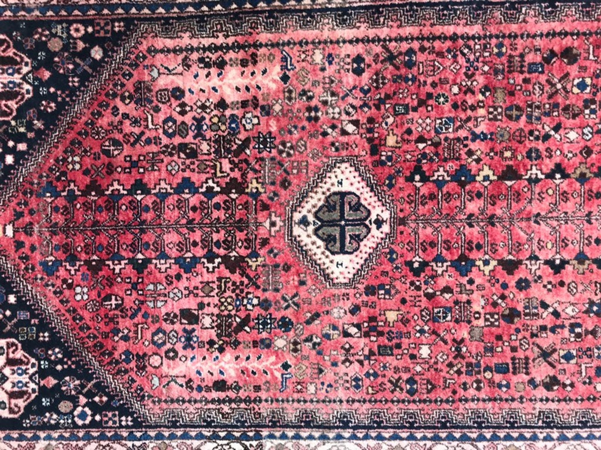 Abadeh rug Persian hand made vintage