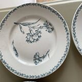 Set of 10 Lunéville ironstone soup plates, Oeillet model