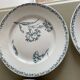 Set of 10 Lunéville ironstone soup plates, Oeillet model