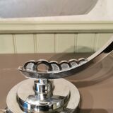 Half-moon chrome art deco lamp