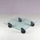 Coffee table "Table with Wheels" from the 1980s by Gae Aulenti for Fontana Arte, Italy.