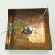1960s 70s space age sconce by cosack-leuchten metal and thick glass