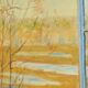 Painting of an open window with flowers, Belgium early 20th century.