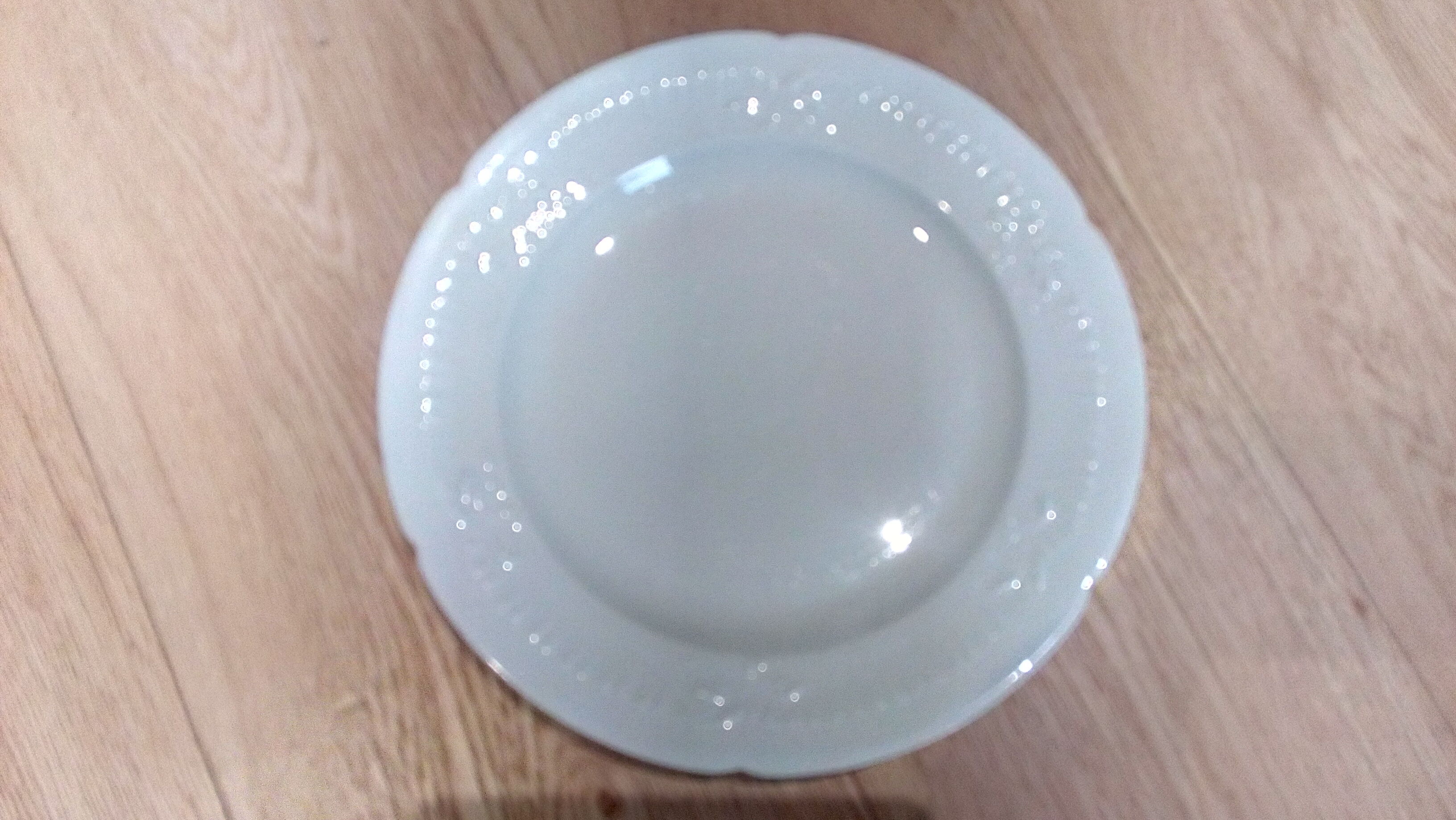 Set of 8 flat white plates Limoges