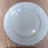 Set of 8 flat white plates Limoges