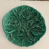 Green faience dish