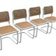 Lot de 4 chaises Cesca modèle b32 par Marcel Breuer Design