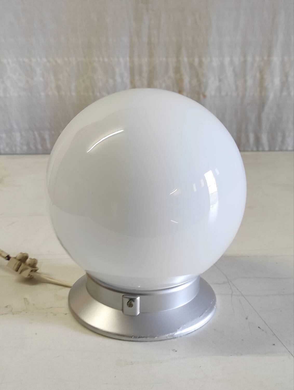 Opaline globe ceiling/wall light - mid. 20th century